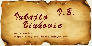 Vukajlo Biuković vizit kartica
